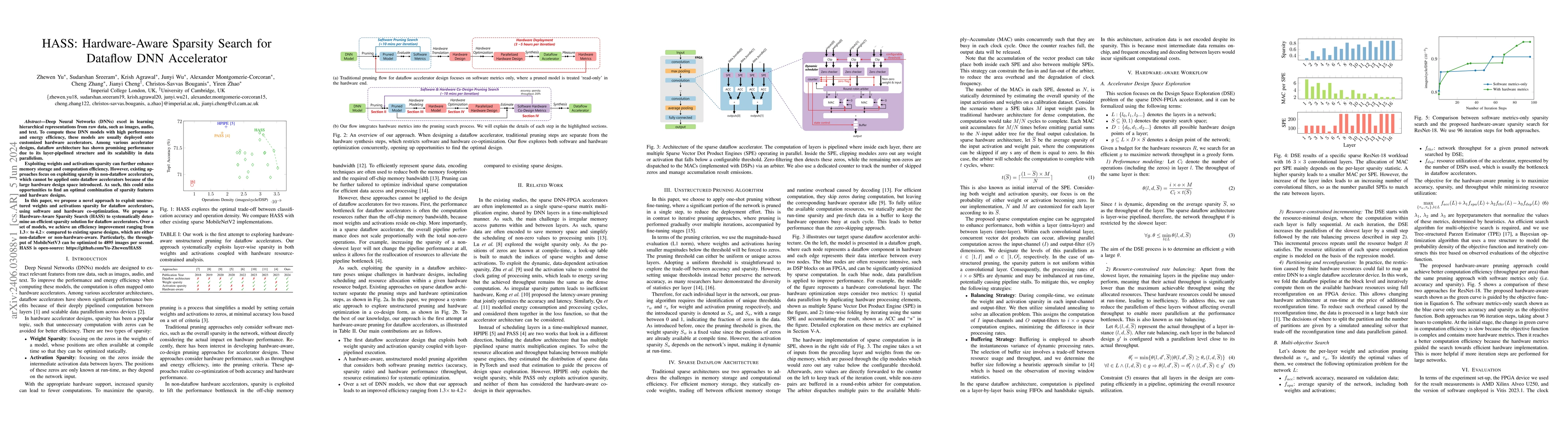 Thumbnail for HASS: Hardware-Aware Sparsity Search for Dataflow DNN Accelerator