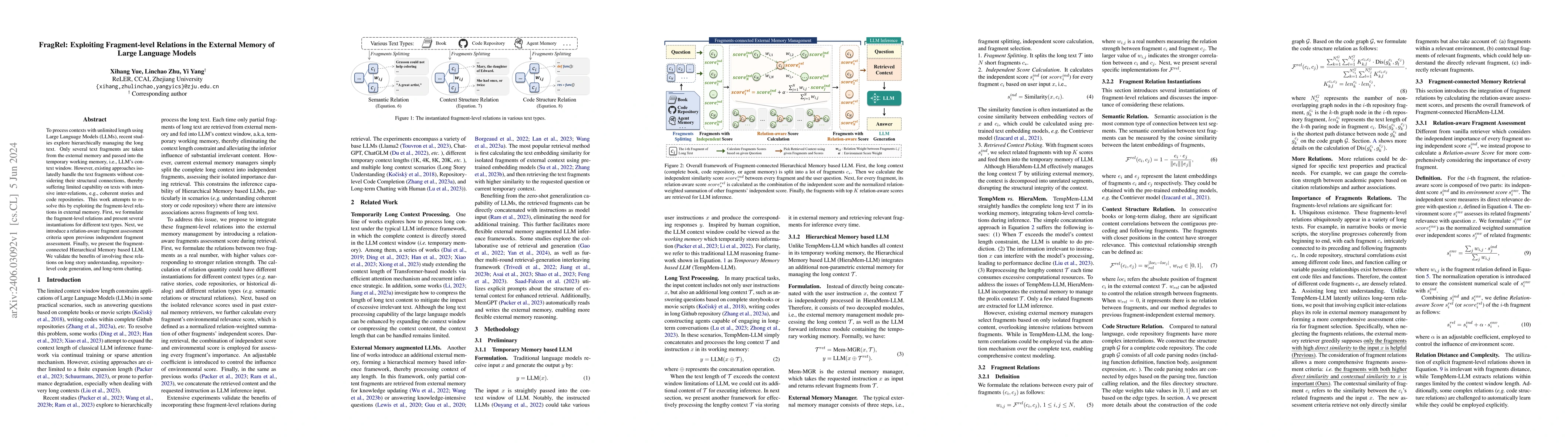 Thumbnail for FragRel: Exploiting Fragment-level Relations in the External Memory of
  Large Language Models