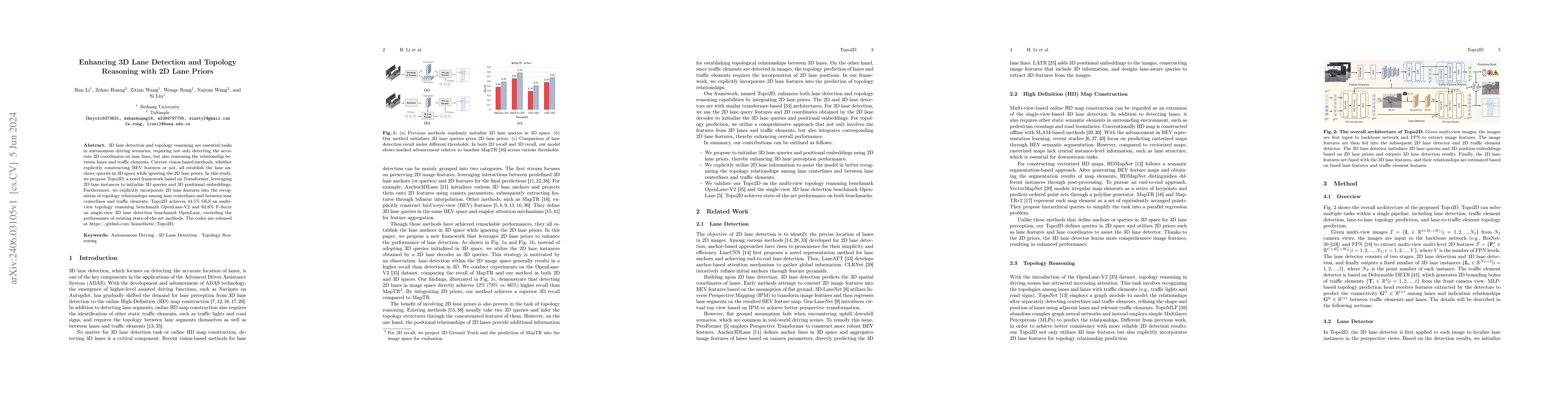 Thumbnail for Enhancing 3D Lane Detection and Topology Reasoning with 2D Lane Priors