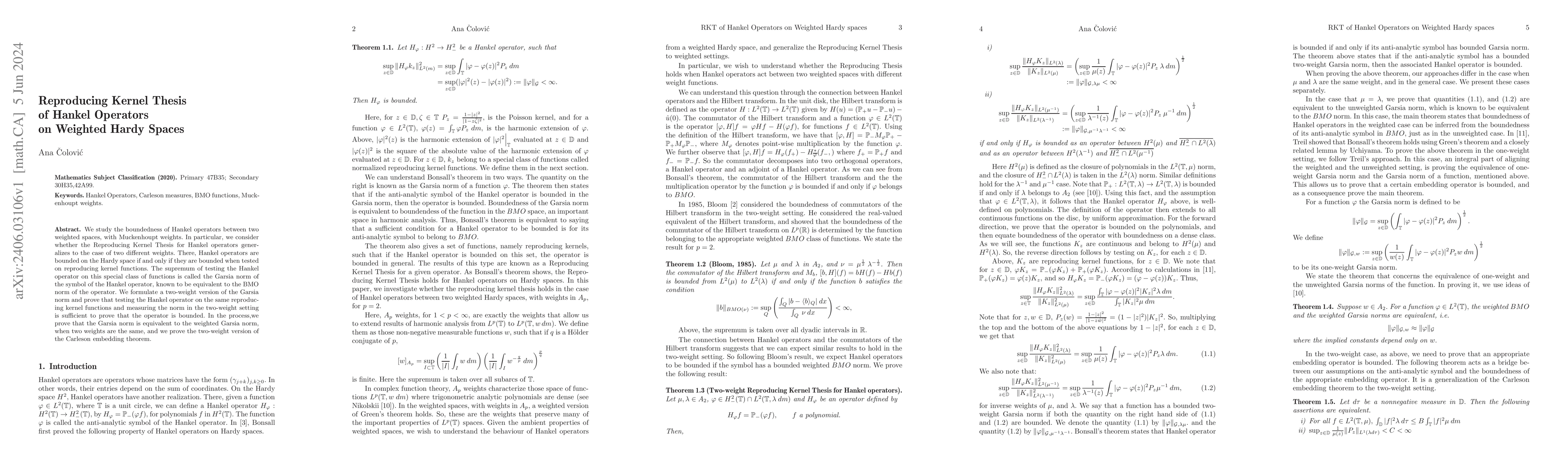 Thumbnail for Reproducing Kernel Thesis of Hankel Operators on Weighted Hardy Spaces