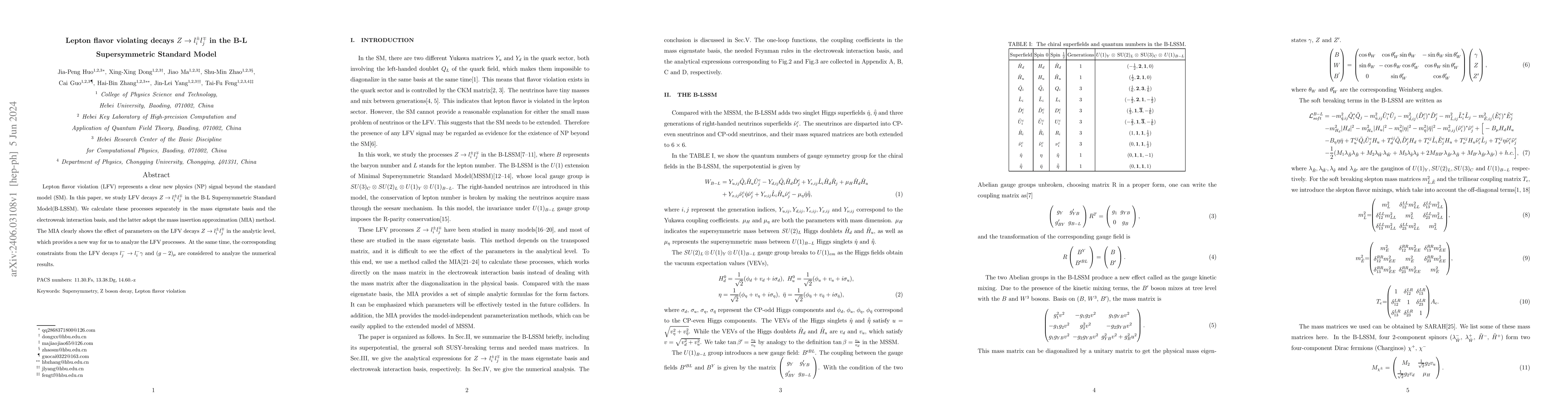 Thumbnail for Lepton flavor violating decays $Z\rightarrow l^{\pm}_{i}l^{\mp}_{j}$ in
  the B-L Supersymmetric Standard Model