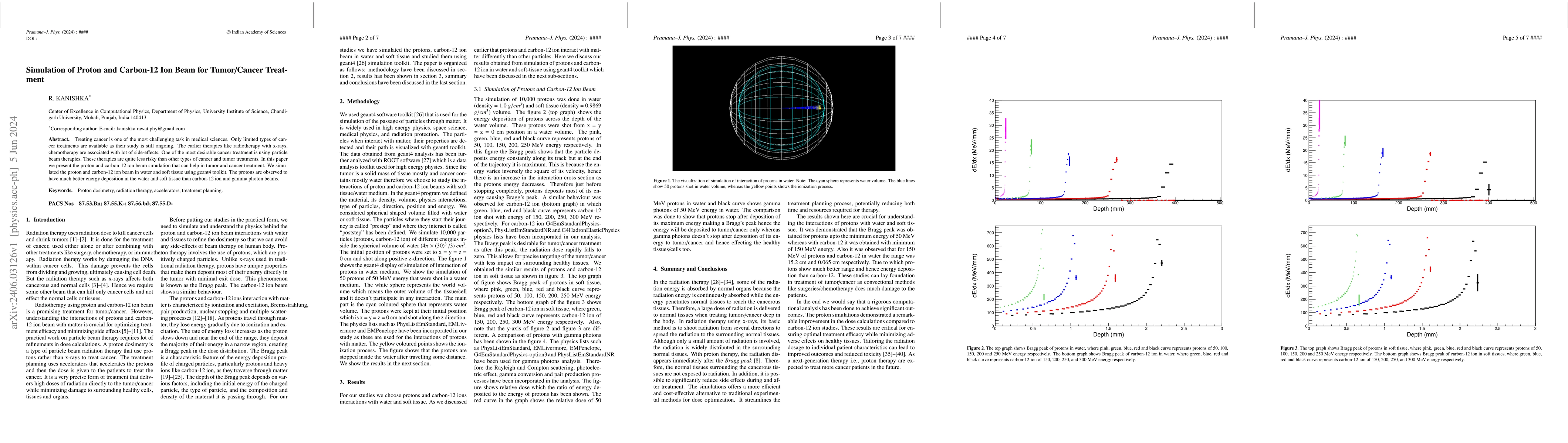 Thumbnail for Simulation of Proton and Carbon-12 Ion Beam for Tumor/Cancer Treatment