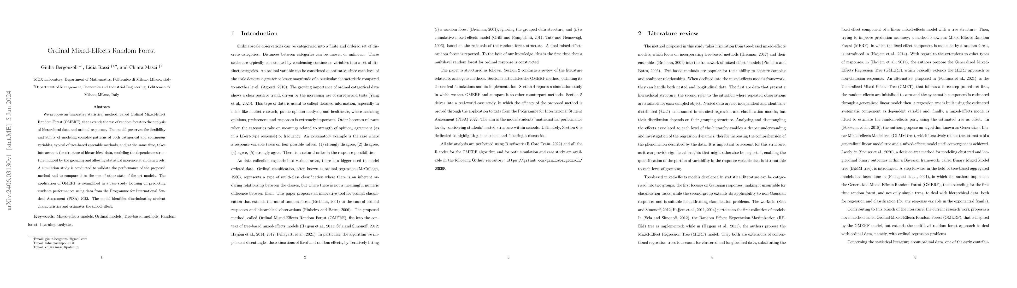 Thumbnail for Ordinal Mixed-Effects Random Forest