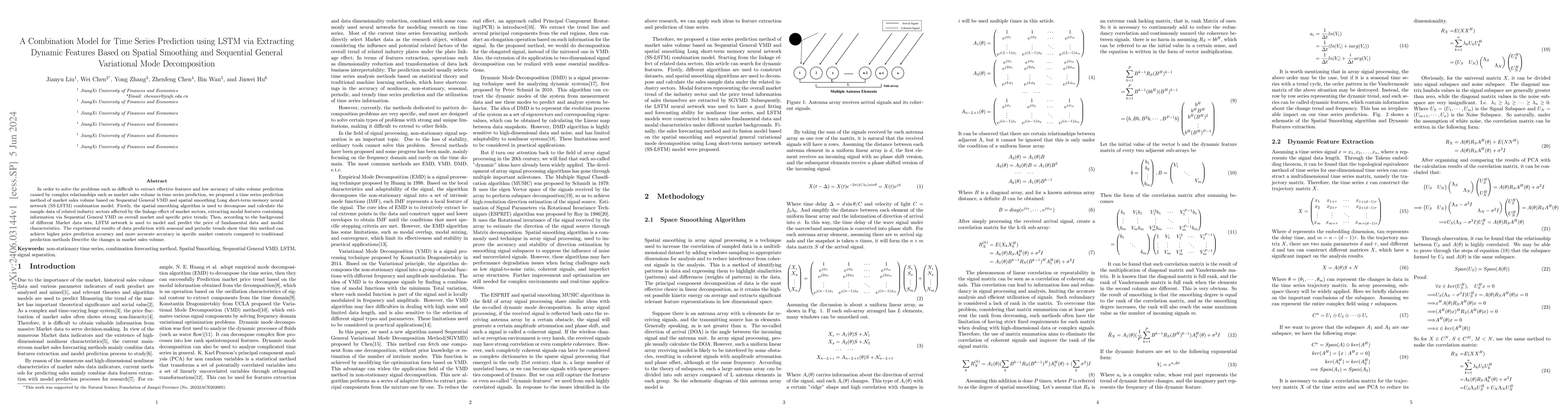 Thumbnail for A Combination Model for Time Series Prediction using LSTM via Extracting
  Dynamic Features Based on Spatial Smoothing and Sequential General
  Variational Mode Decomposition