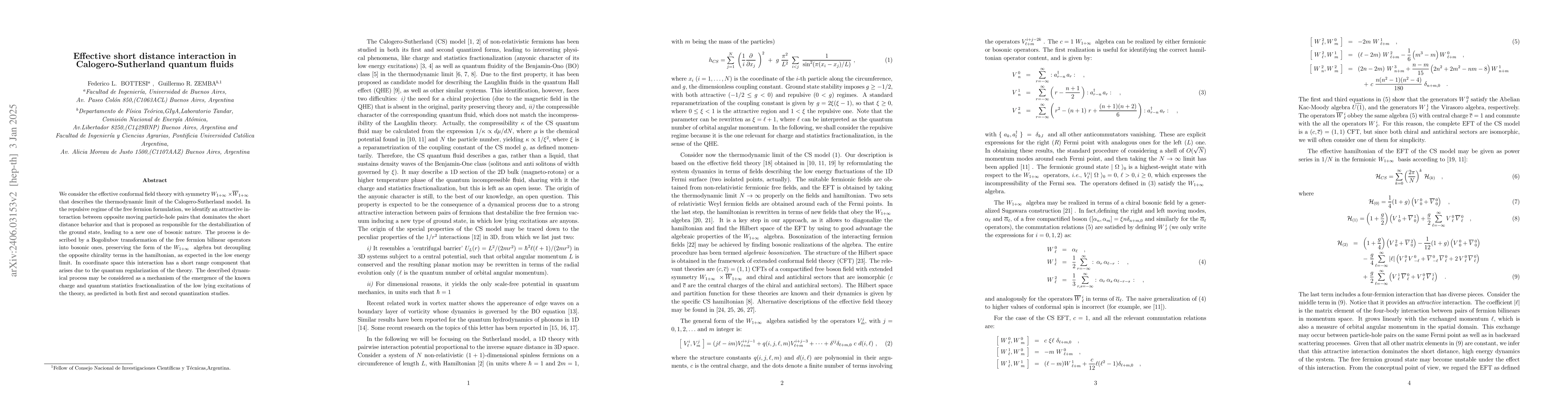 Thumbnail for Effective short distance interaction in Calogero-Sutherland quantum
  fluids