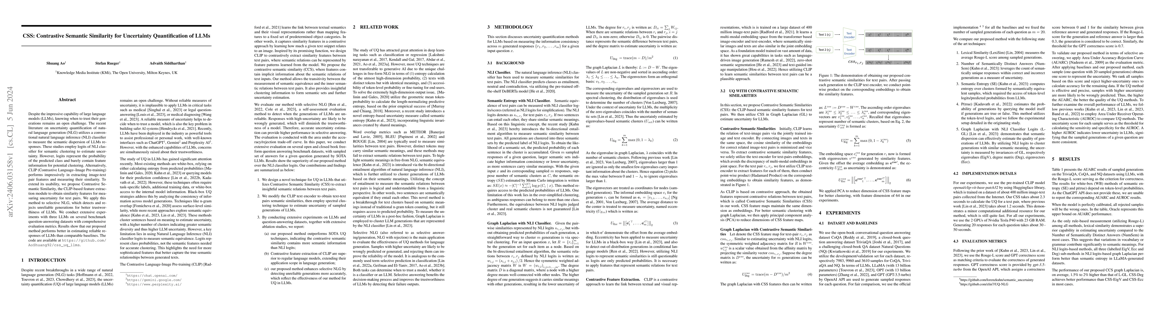 Thumbnail for CSS: Contrastive Semantic Similarity for Uncertainty Quantification of
  LLMs
