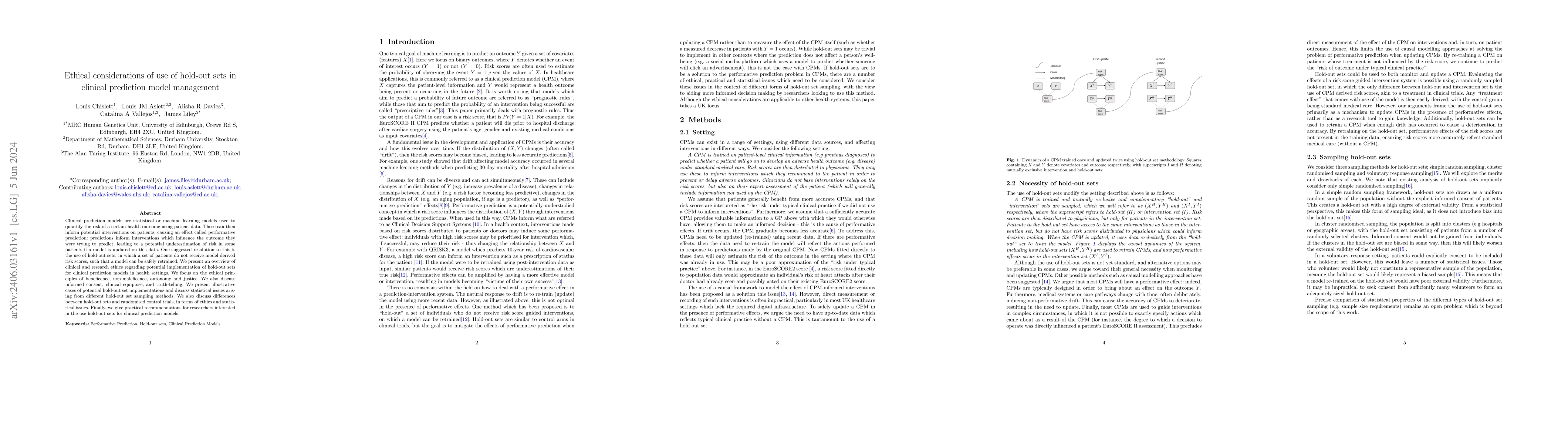 Thumbnail for Ethical considerations of use of hold-out sets in clinical prediction
  model management