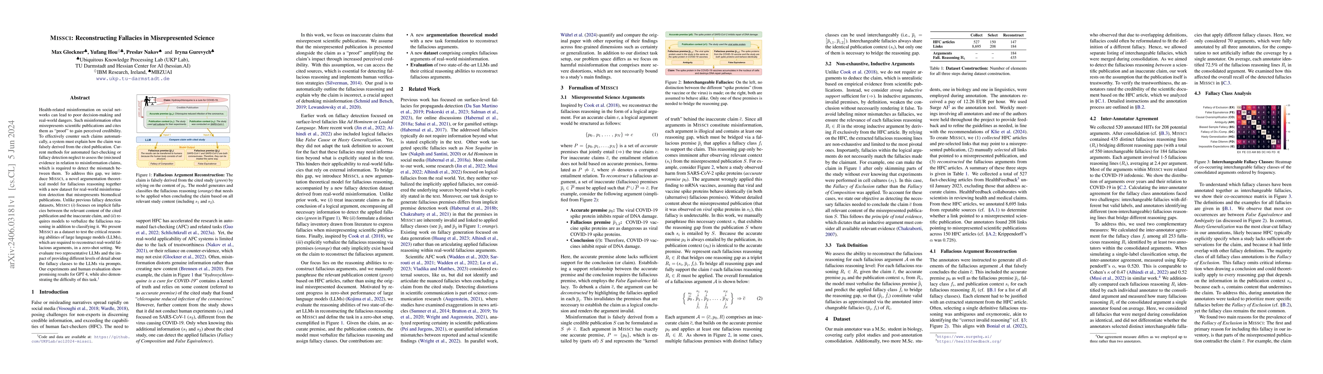 Thumbnail for Missci: Reconstructing Fallacies in Misrepresented Science