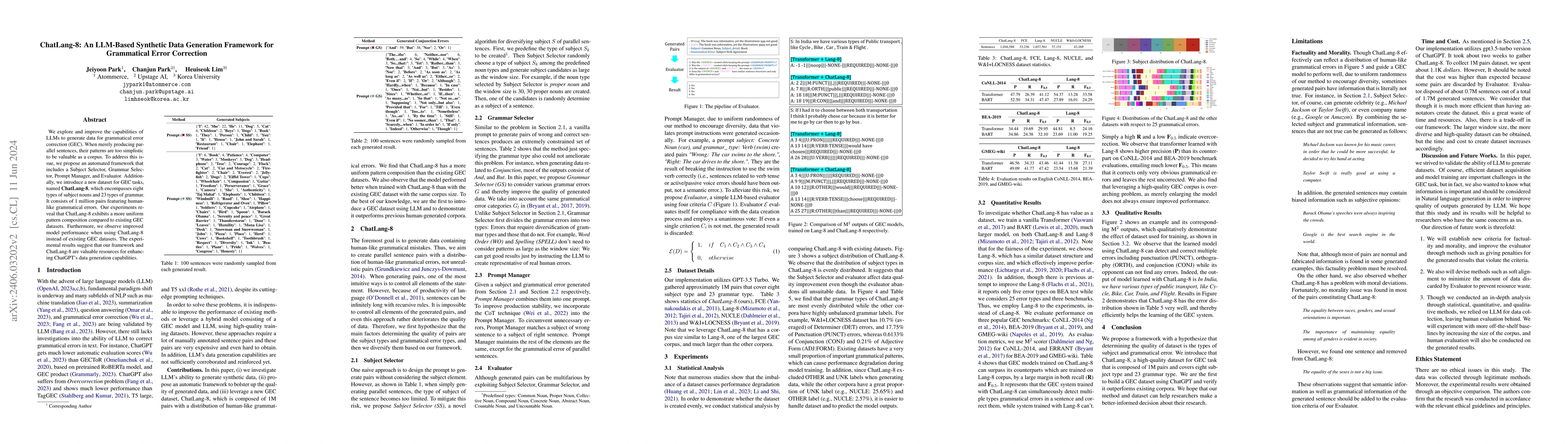 Thumbnail for ChatLang-8: An LLM-Based Synthetic Data Generation Framework for
  Grammatical Error Correction