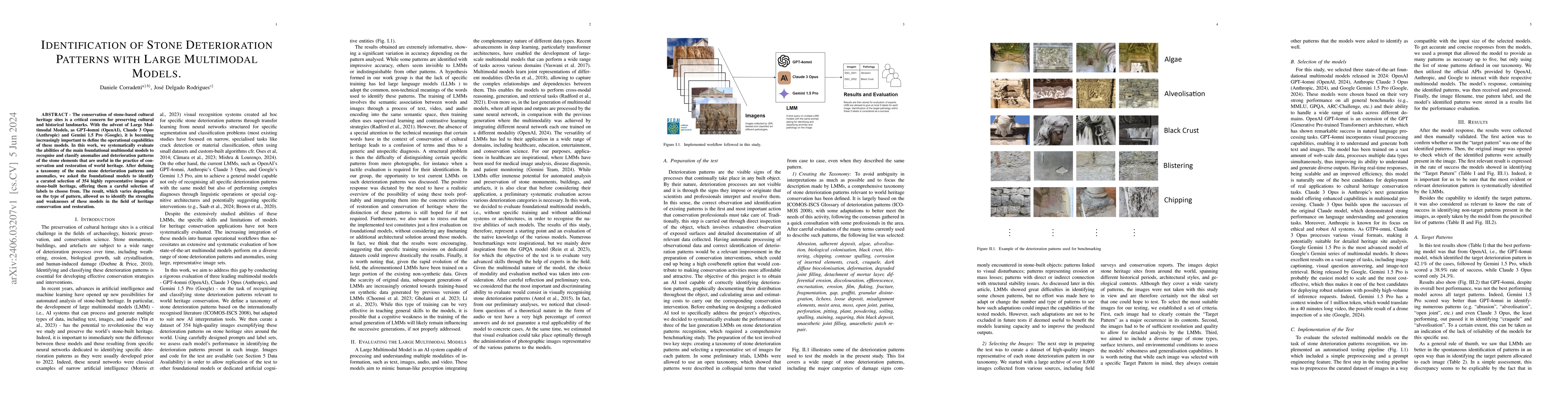Thumbnail for Identification of Stone Deterioration Patterns with Large Multimodal
  Models