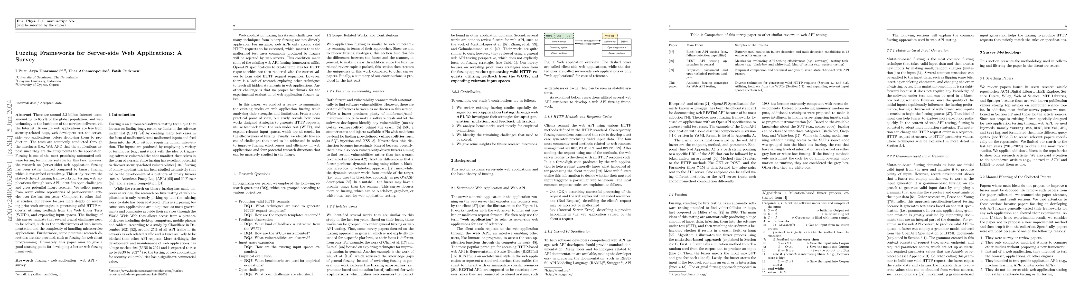 Thumbnail for Fuzzing Frameworks for Server-side Web Applications: A Survey