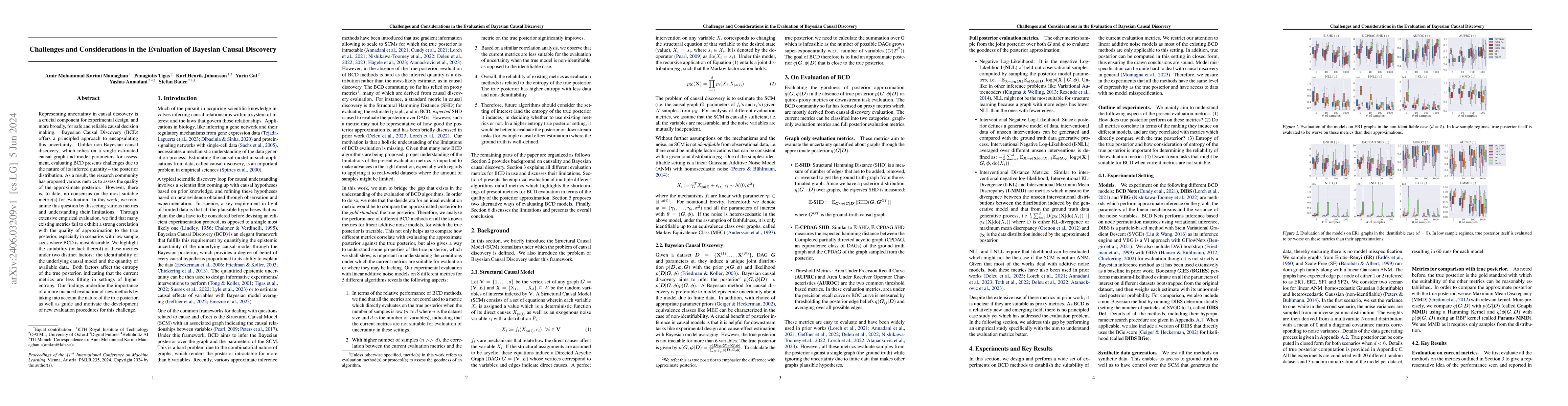 Thumbnail for Challenges and Considerations in the Evaluation of Bayesian Causal
  Discovery