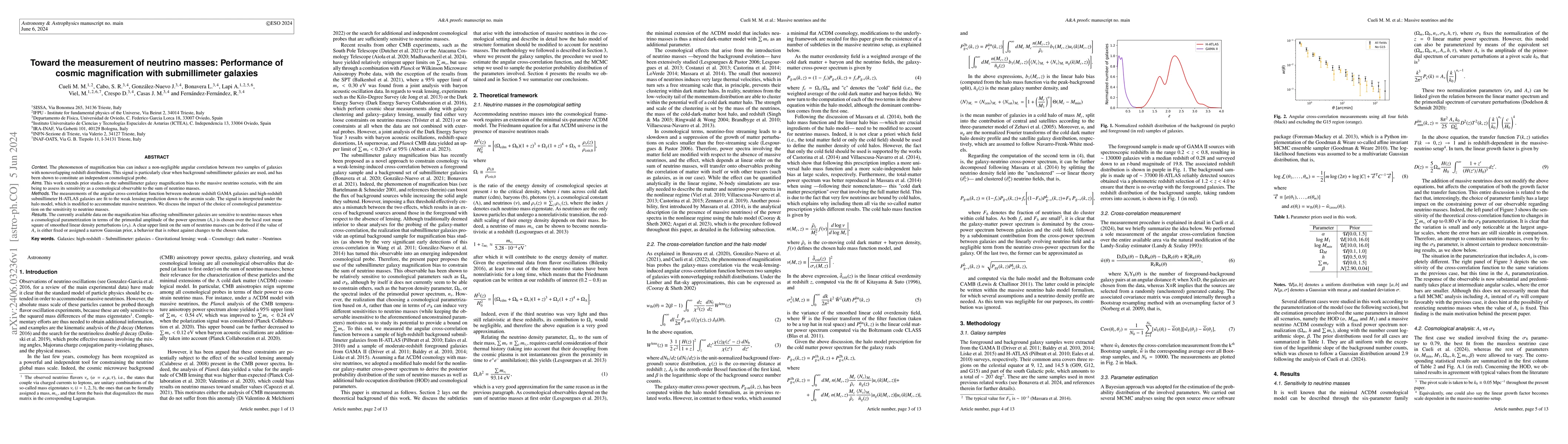 Thumbnail for Toward the measurement of neutrino masses: Performance of cosmic
  magnification with submillimeter galaxies