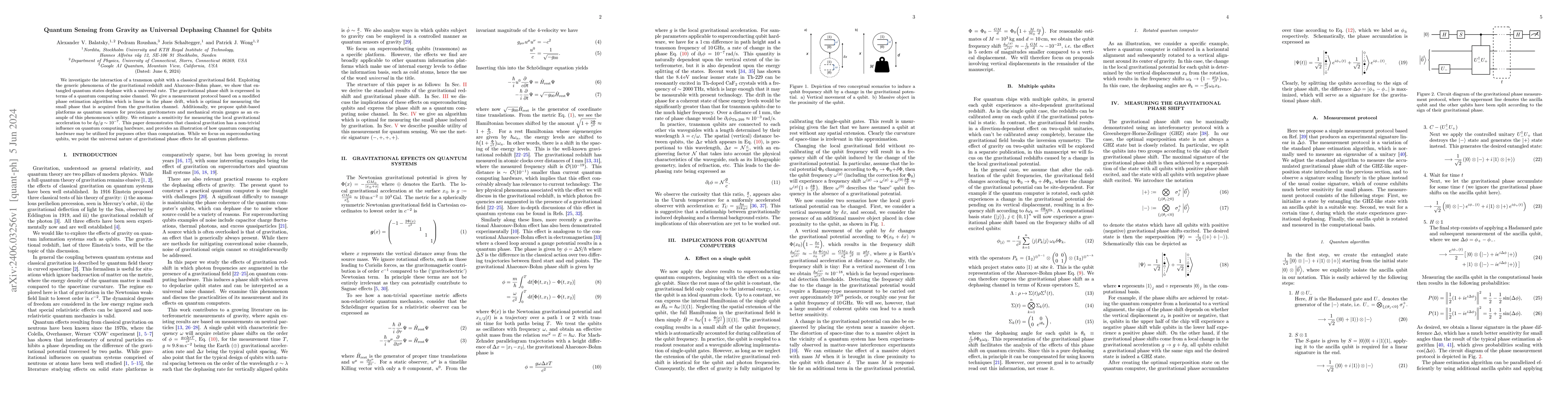 Thumbnail for Quantum Sensing from Gravity as Universal Dephasing Channel for Qubits