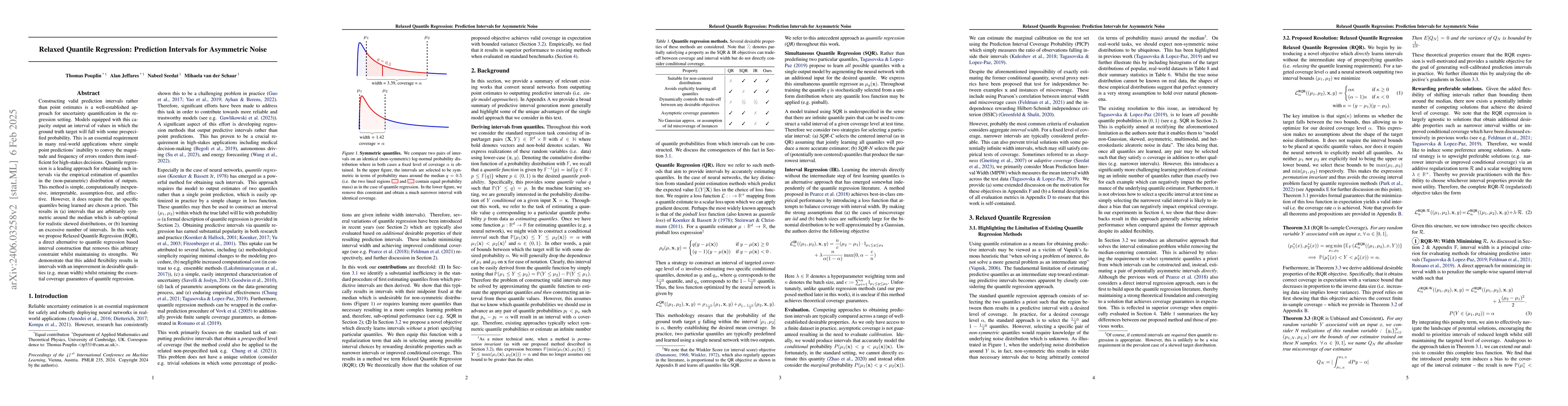 Thumbnail for Relaxed Quantile Regression: Prediction Intervals for Asymmetric Noise