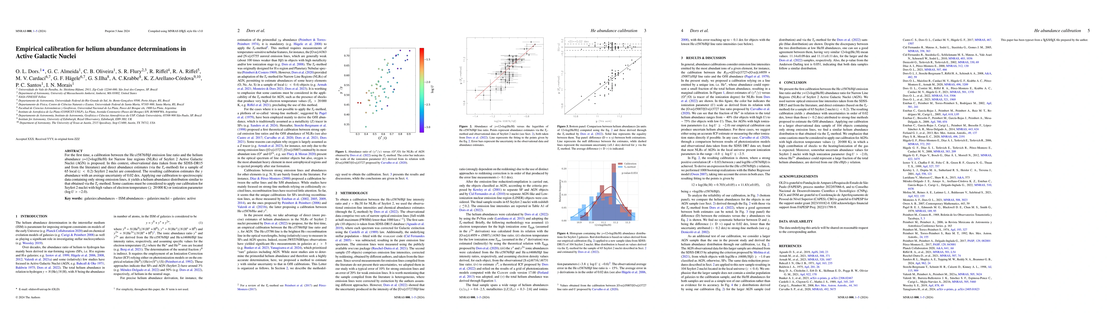 Thumbnail for Empirical calibration for helium abundance determinations in Active
  Galactic Nuclei