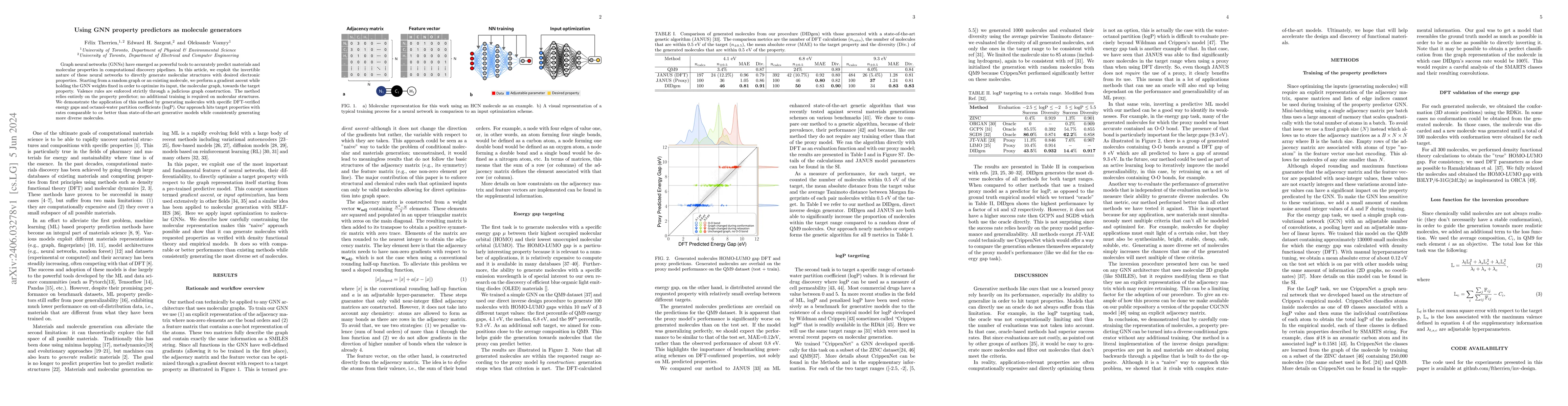 Thumbnail for Using GNN property predictors as molecule generators