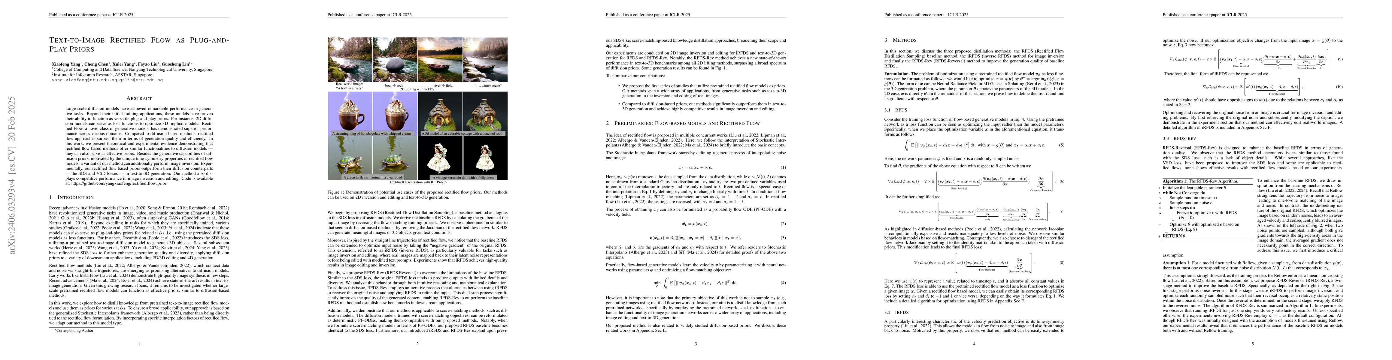 Thumbnail for Text-to-Image Rectified Flow as Plug-and-Play Priors