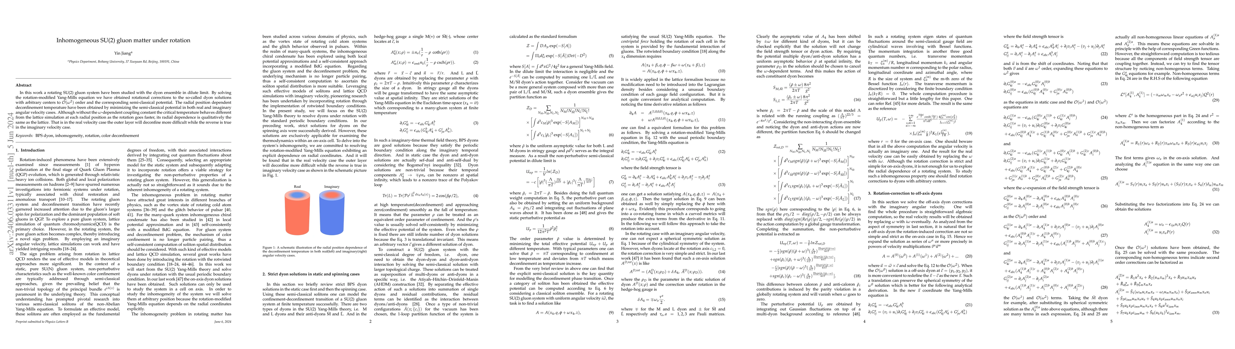 Thumbnail for Inhomogeneous SU(2) gluon matter under rotation