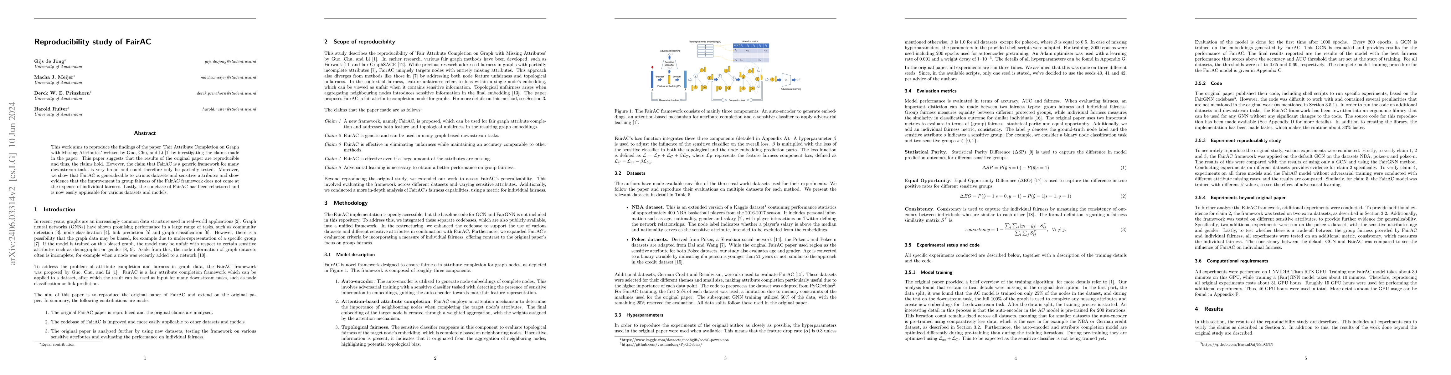 Thumbnail for Reproducibility study of FairAC