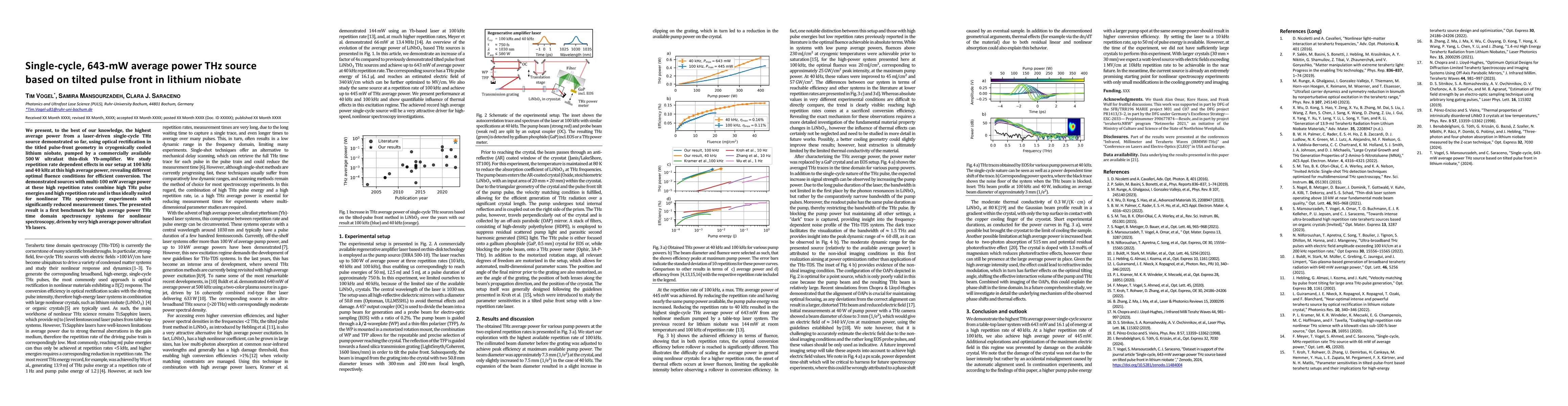 Thumbnail for Single-cycle, 643-mW average power THz source based on tilted pulse
  front in lithium niobate