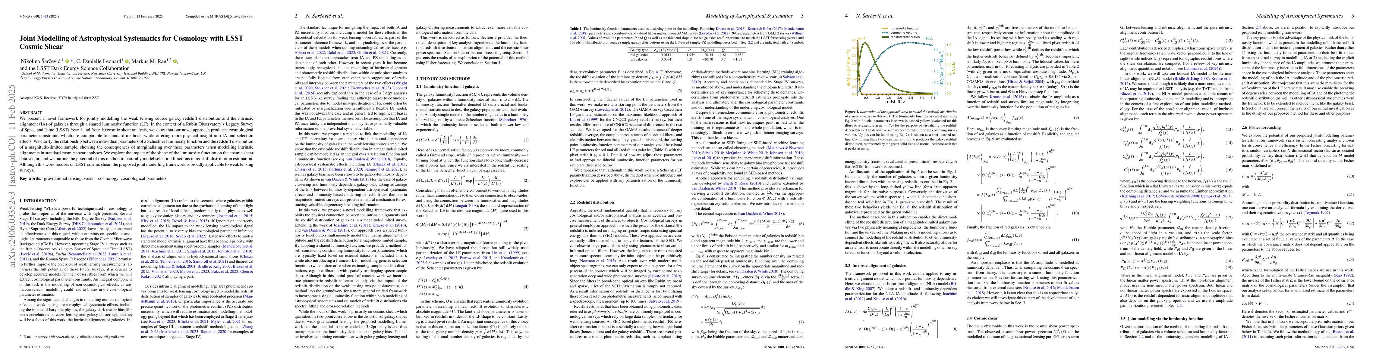 Thumbnail for Joint Modelling of Astrophysical Systematics for Cosmology with LSST
