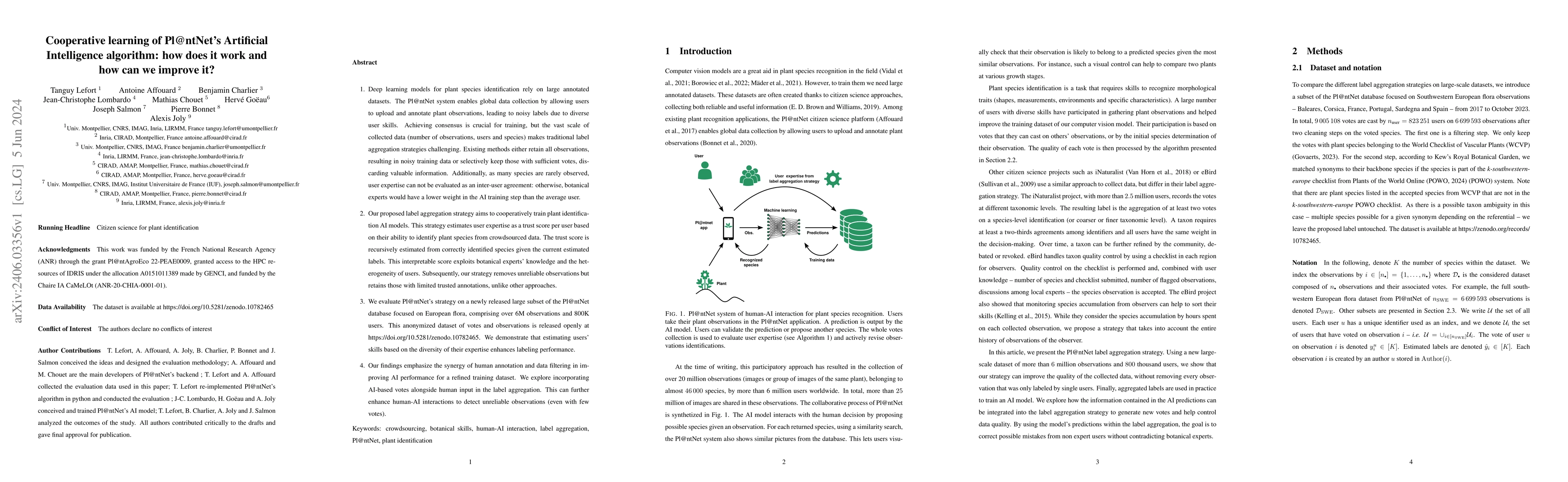 Thumbnail for Cooperative learning of Pl@ntNet's Artificial Intelligence algorithm:
  how does it work and how can we improve it?
