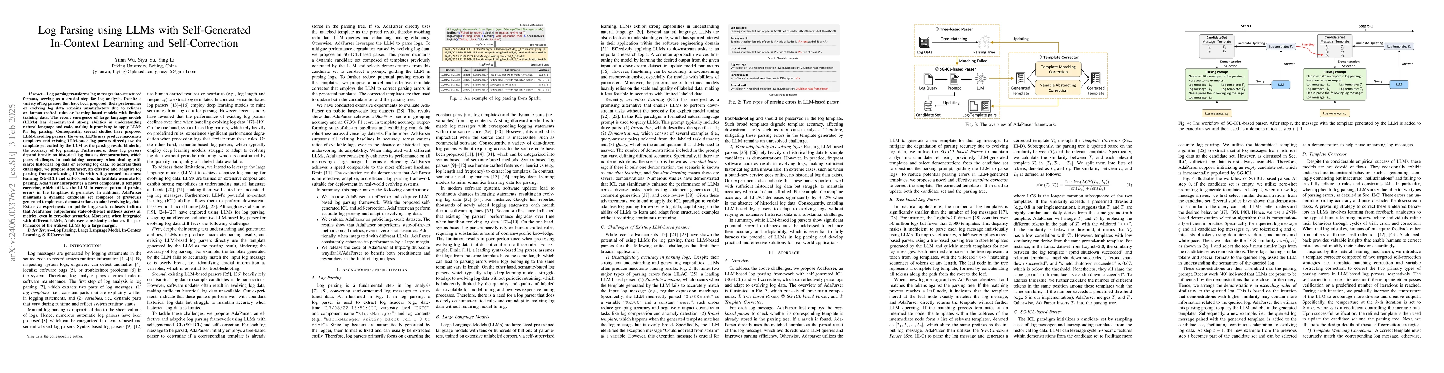 Thumbnail for Log Parsing with Self-Generated In-Context Learning and Self-Correction