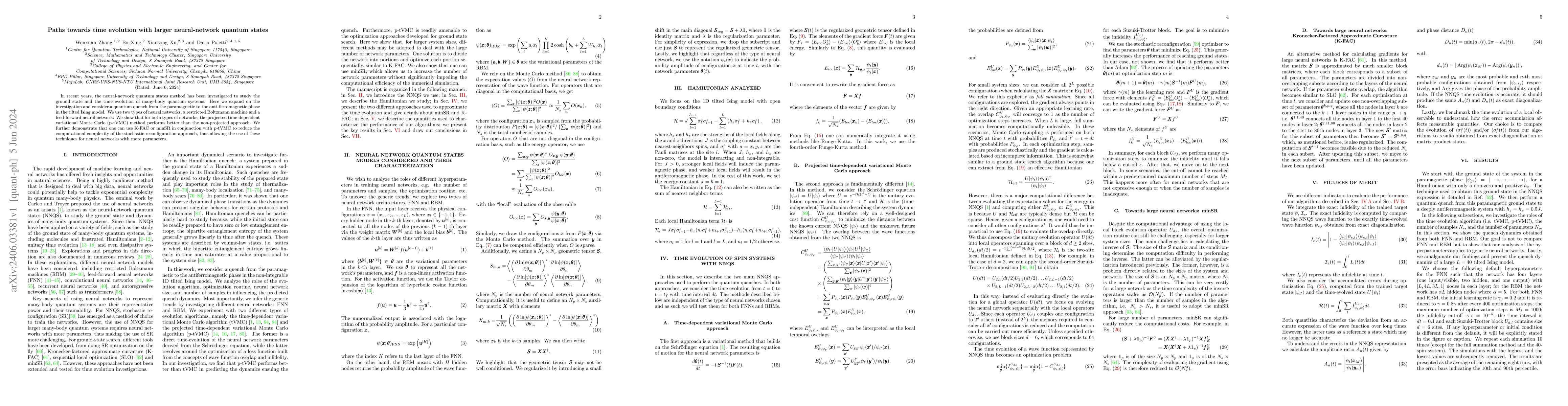 Thumbnail for Paths towards time evolution with larger neural-network quantum states