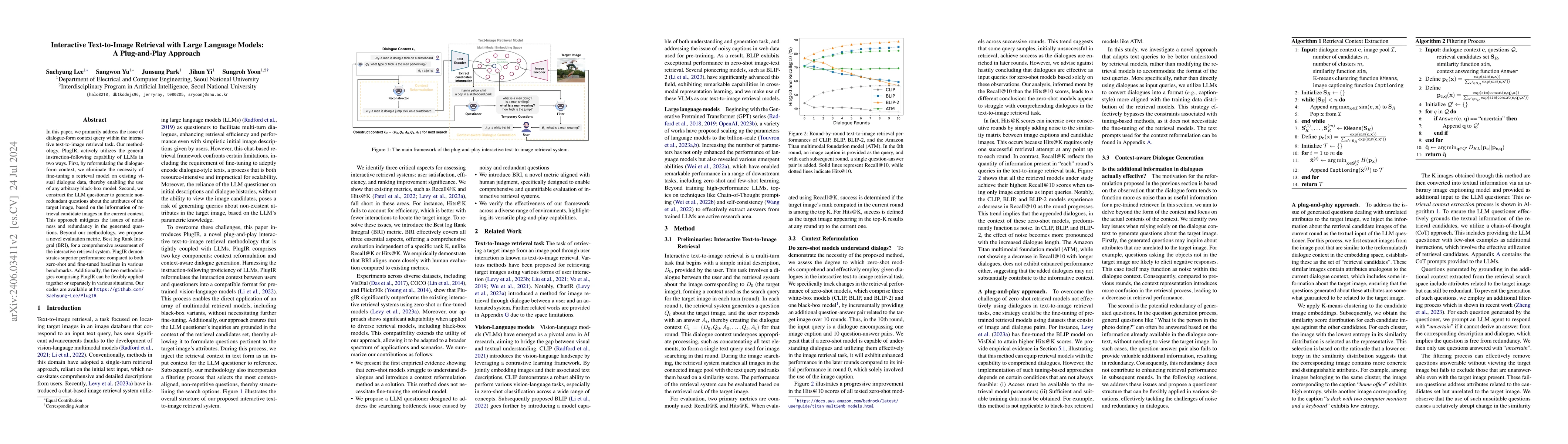 Thumbnail for Interactive Text-to-Image Retrieval with Large Language Models: A
  Plug-and-Play Approach