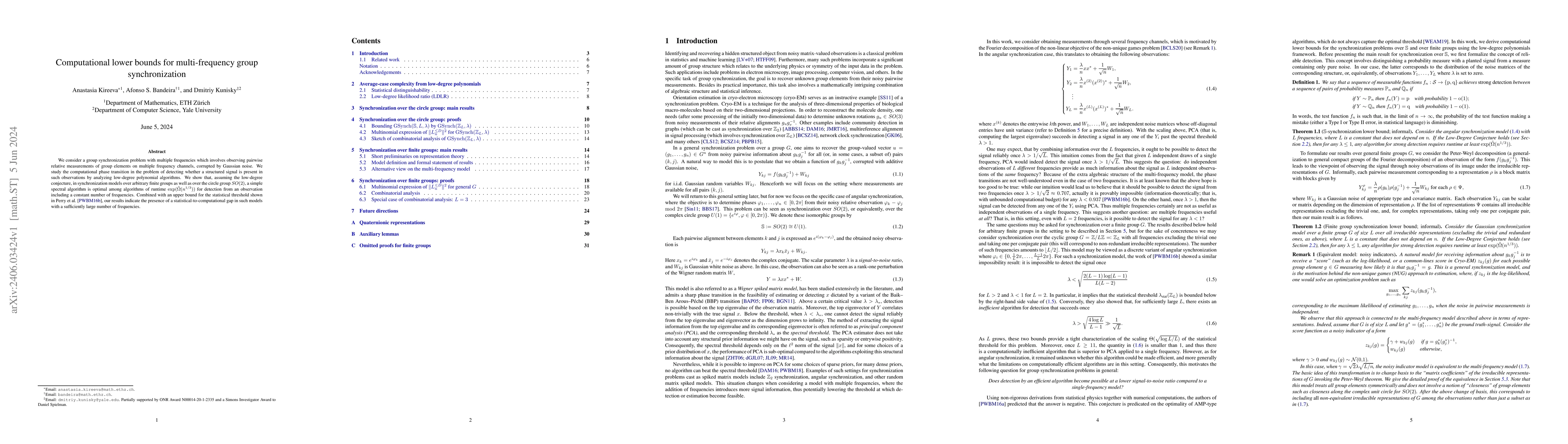 Thumbnail for Computational lower bounds for multi-frequency group synchronization