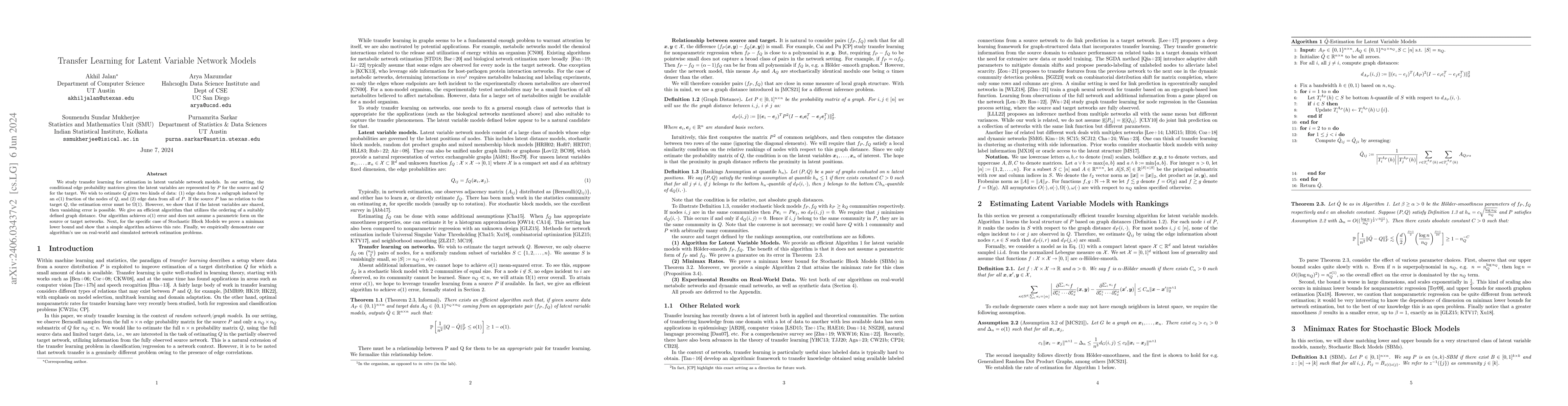 Thumbnail for Transfer Learning for Latent Variable Network Models