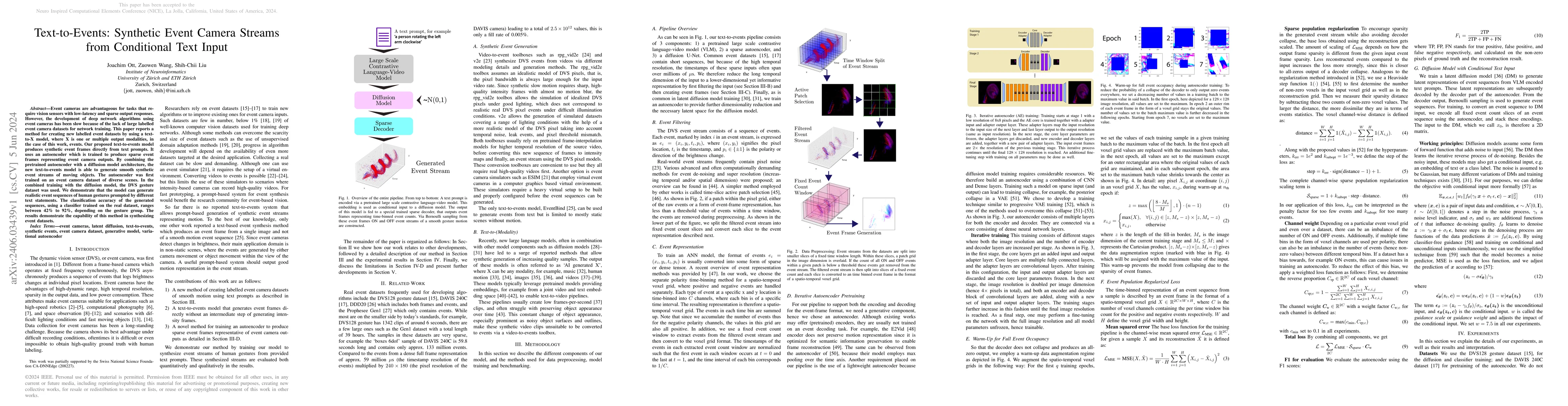Thumbnail for Text-to-Events: Synthetic Event Camera Streams from Conditional Text
  Input