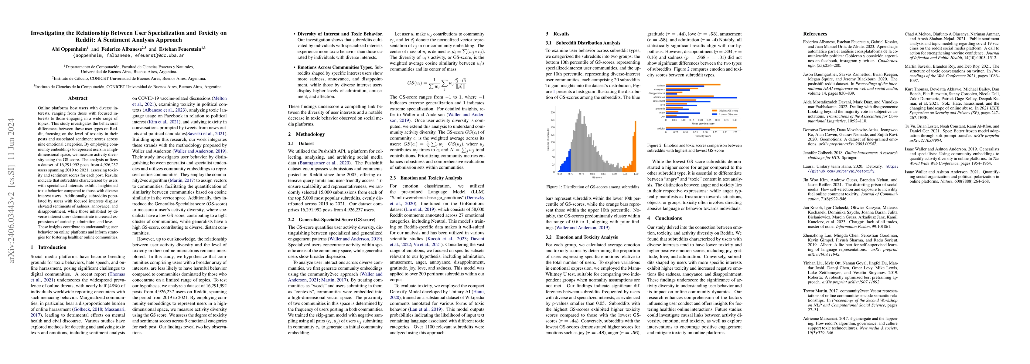 Thumbnail for Investigating the Relationship Between User Specialization and Toxicity
  on Reddit: A Sentiment Analysis Approach