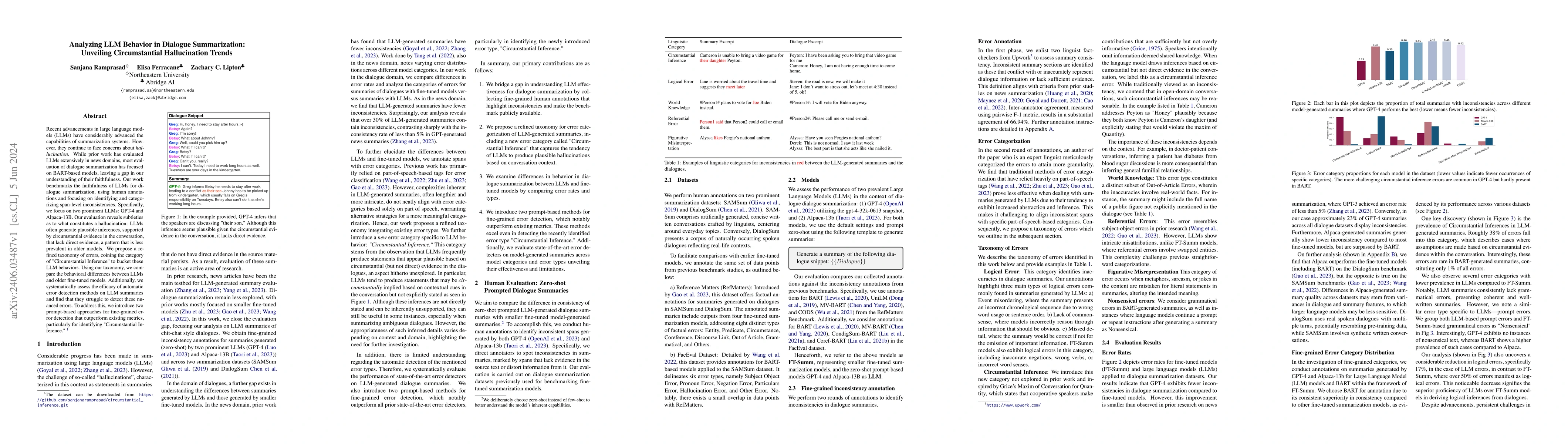 Thumbnail for Analyzing LLM Behavior in Dialogue Summarization: Unveiling
  Circumstantial Hallucination Trends