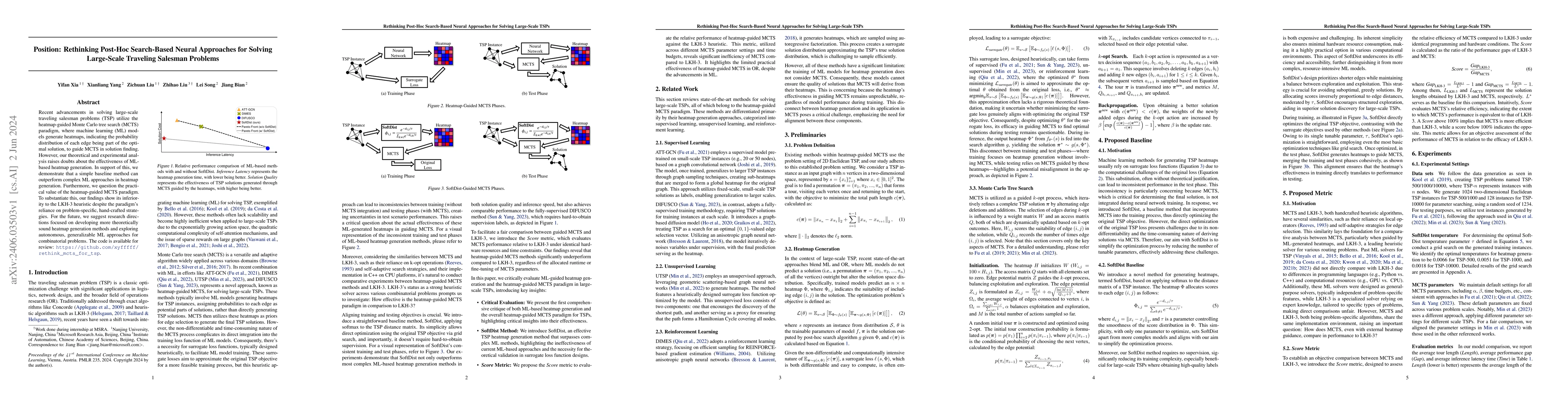 Thumbnail for Position: Rethinking Post-Hoc Search-Based Neural Approaches for Solving
  Large-Scale Traveling Salesman Problems