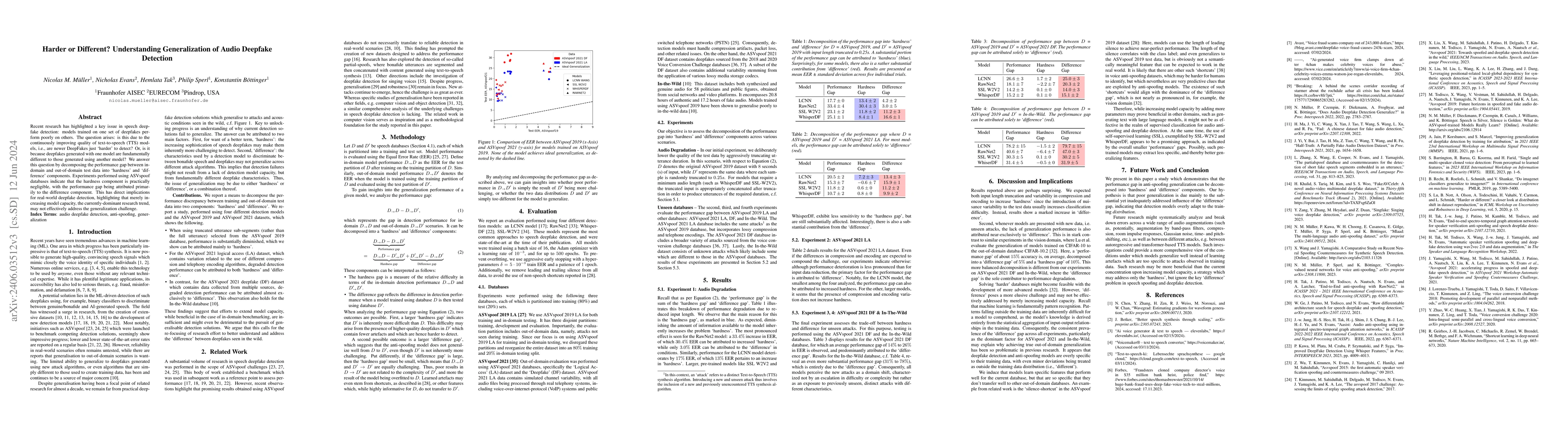 Thumbnail for Harder or Different? Understanding Generalization of Audio Deepfake
  Detection