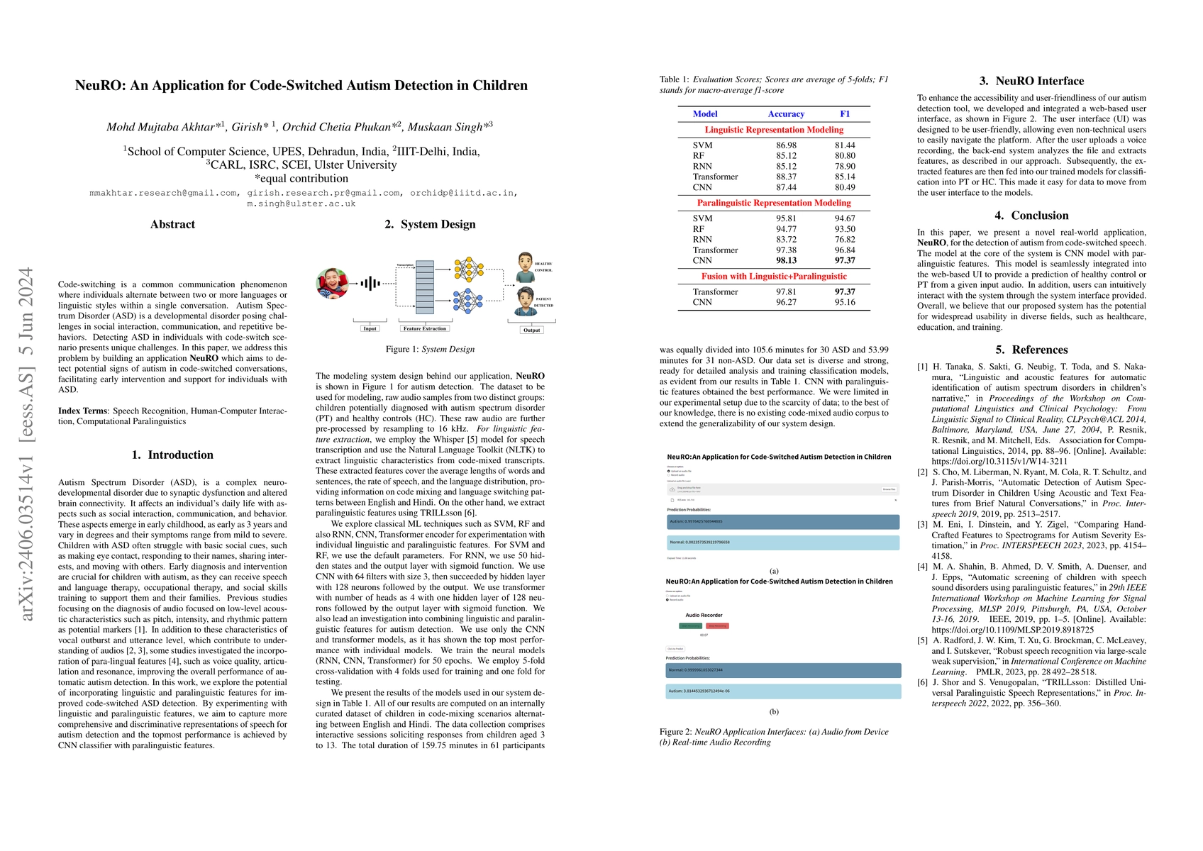 Thumbnail for NeuRO: An Application for Code-Switched Autism Detection in Children