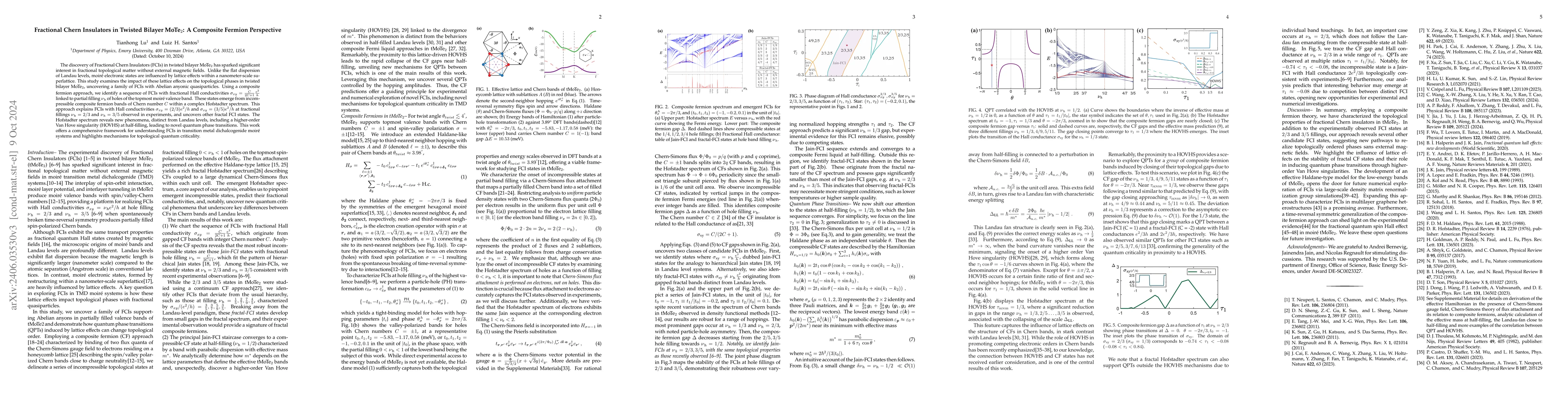 Thumbnail for Fractional Chern Insulators in Twisted Bilayer MoTe$_2$: A Composite
  Fermion Perspective