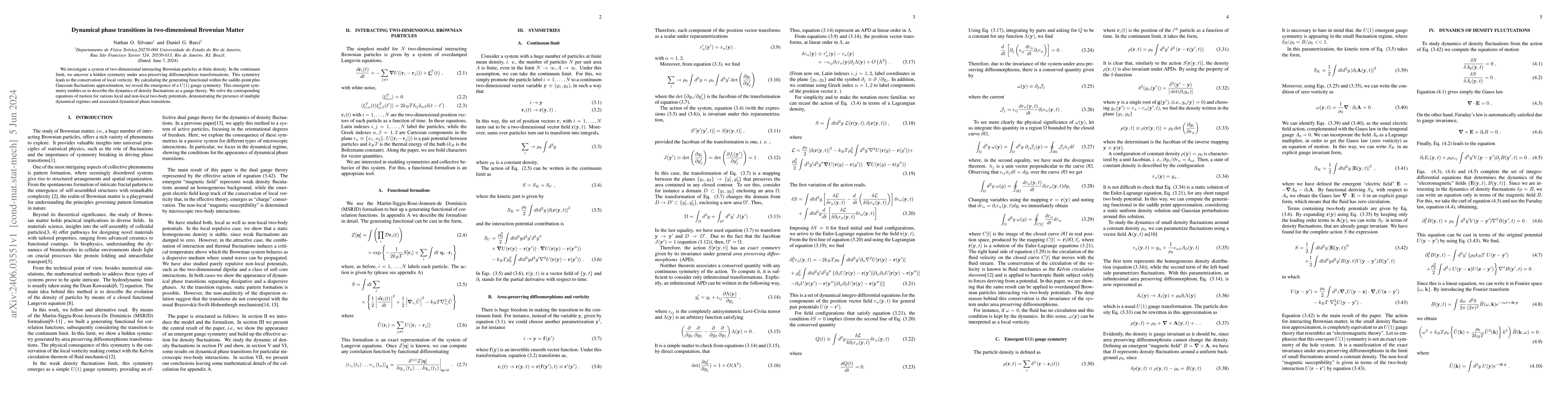 Thumbnail for Dynamical phase transitions in two-dimensional Brownian Matter