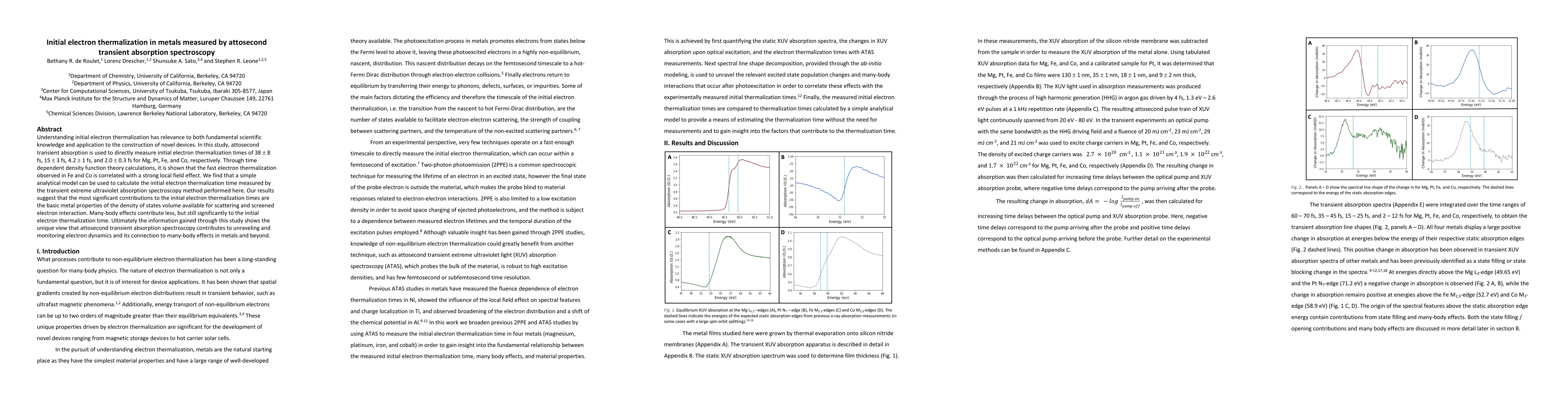 Thumbnail for Initial electron thermalization in metals measured by attosecond
  transient absorption spectroscopy