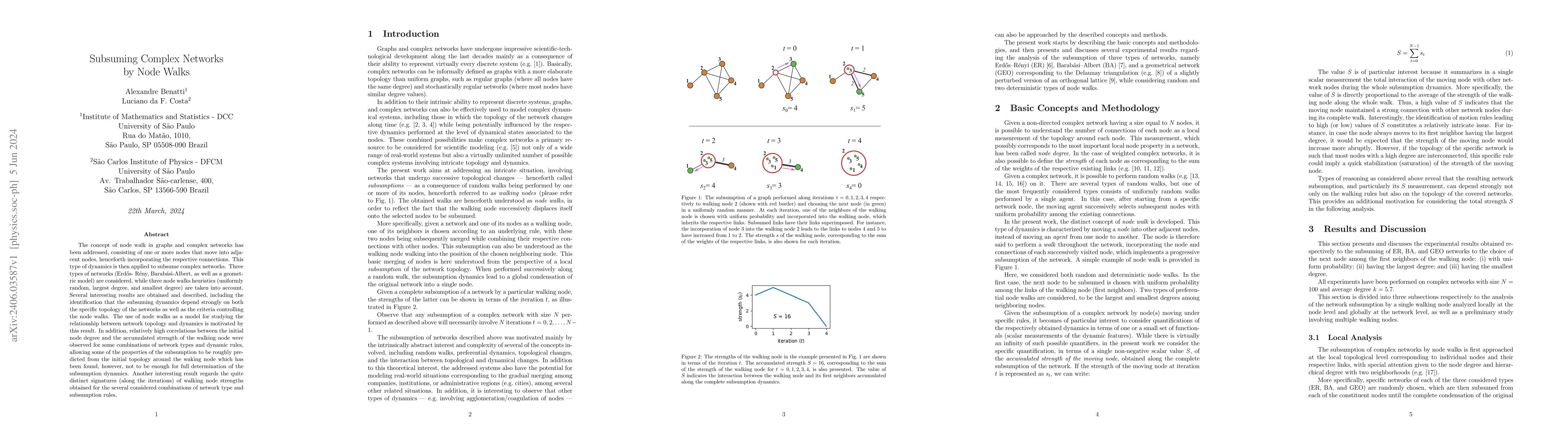 Thumbnail for Subsuming Complex Networks by Node Walks