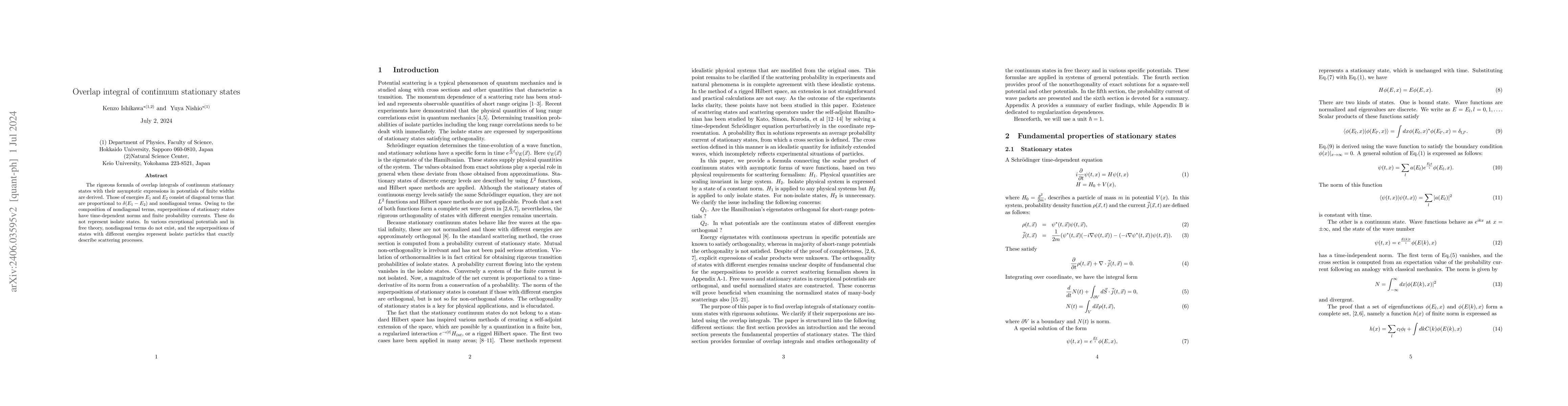 Thumbnail for Overlap integral of stationary scattering states