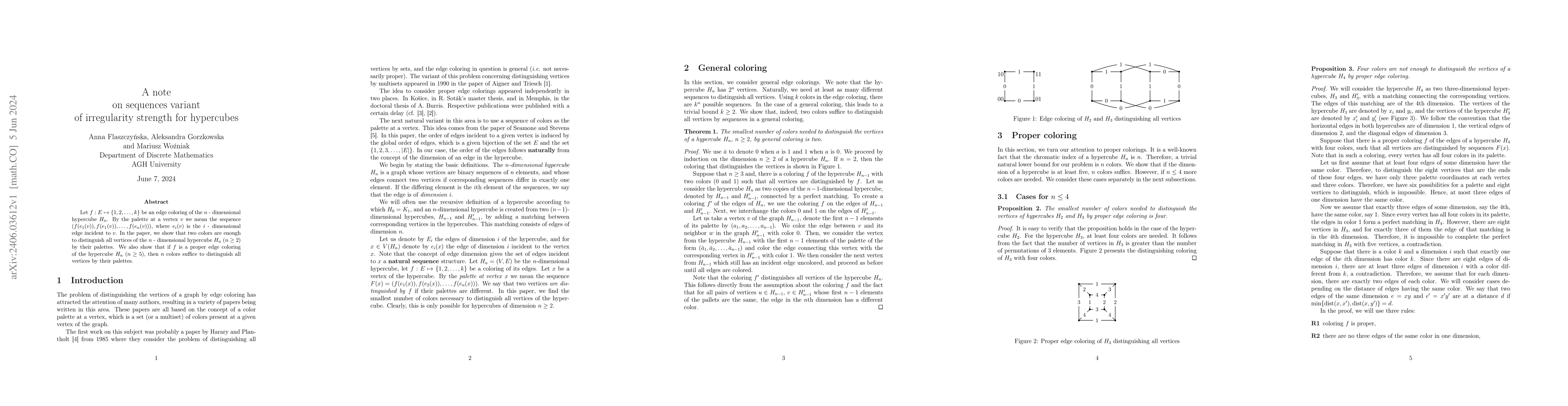 Thumbnail for A note on sequences variant of irregularity strength for hypercubes