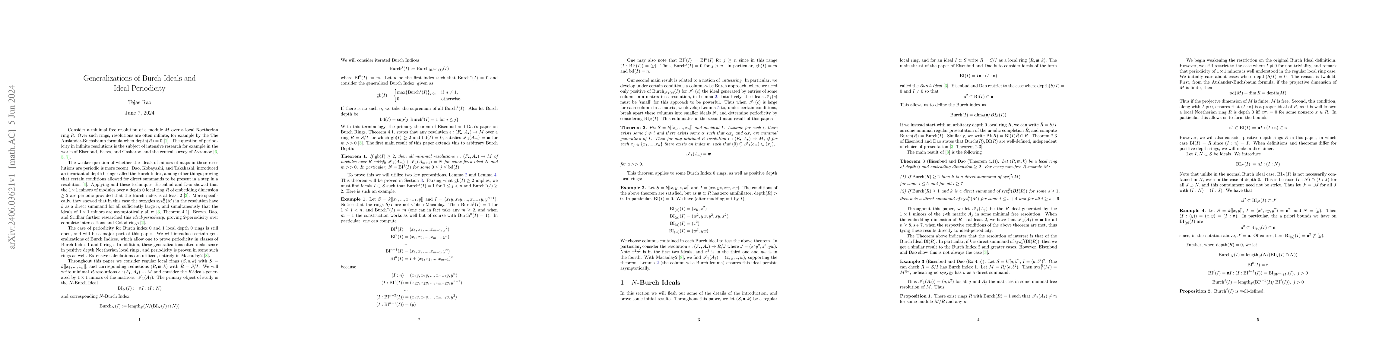 Thumbnail for Generalizations of Burch Ideals and Ideal-Periodicity