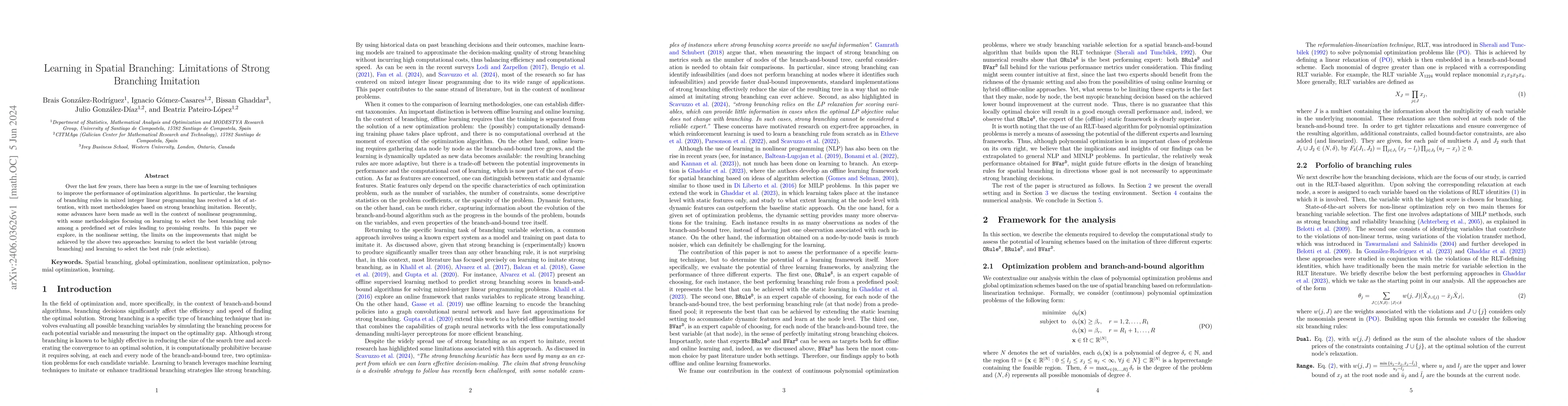 Thumbnail for Learning in Spatial Branching: Limitations of Strong Branching Imitation