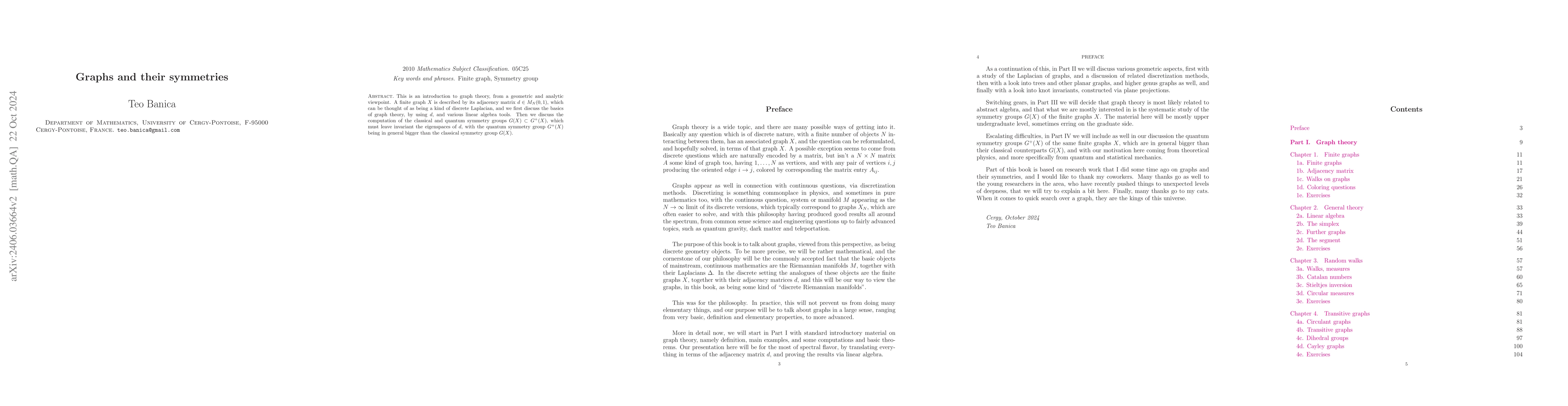 Thumbnail for Graphs and their symmetries