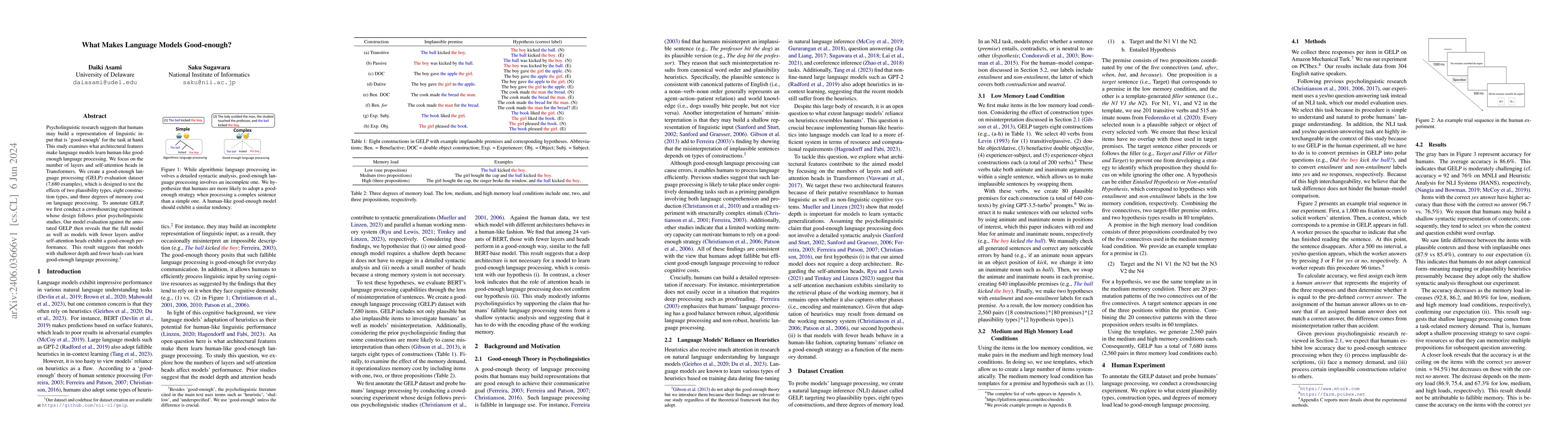 Thumbnail for What Makes Language Models Good-enough?
