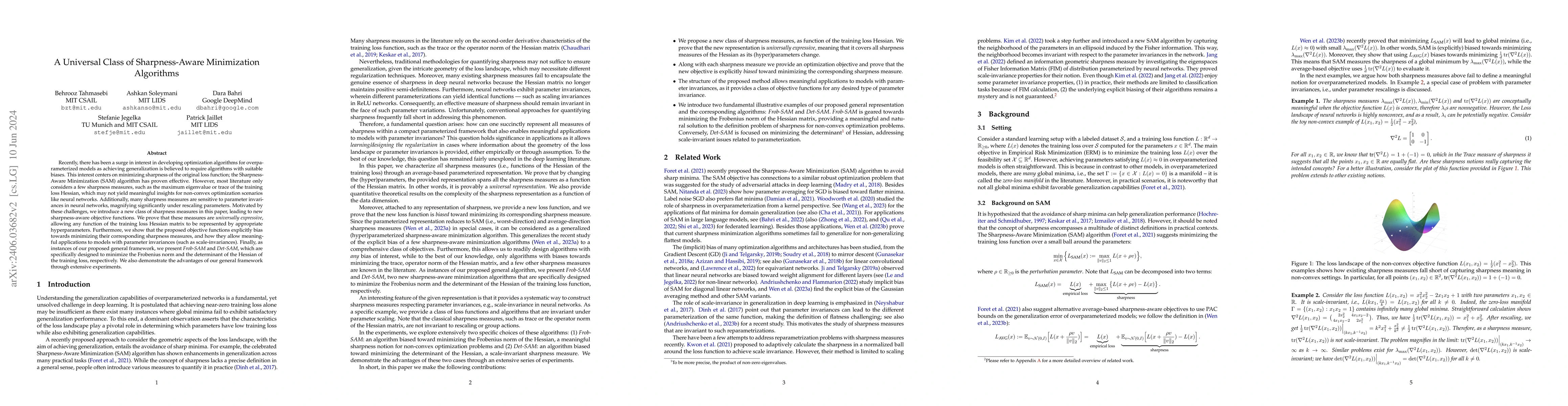 Thumbnail for A Universal Class of Sharpness-Aware Minimization Algorithms