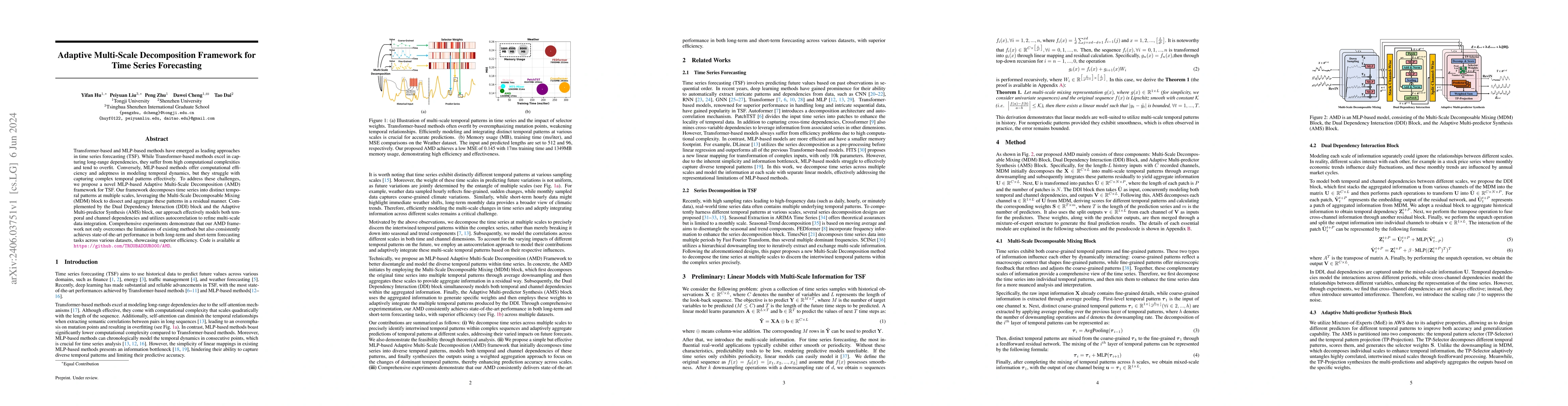 Thumbnail for Adaptive Multi-Scale Decomposition Framework for Time Series Forecasting